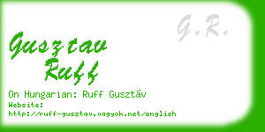 gusztav ruff business card