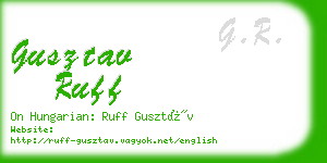 gusztav ruff business card